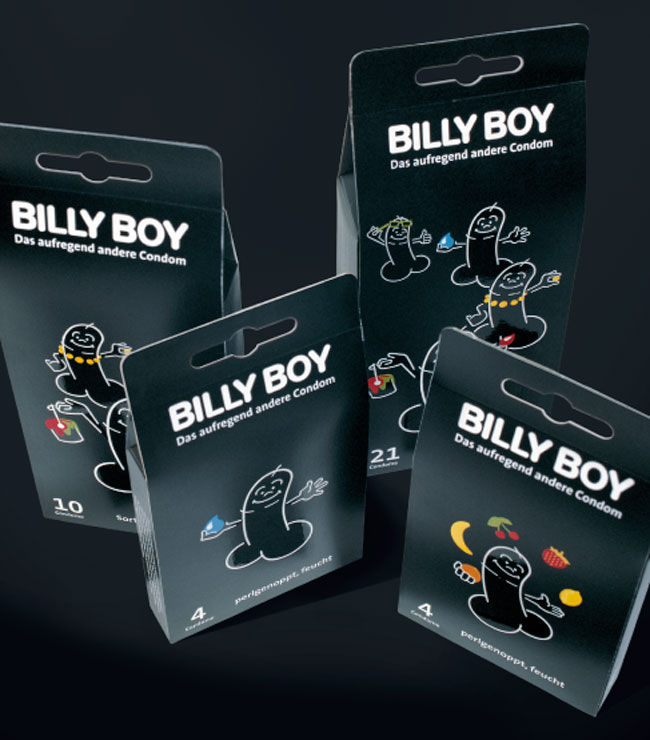 Packungsdesign Packaging Design BILLYBOY Mapa für kleiner und bold